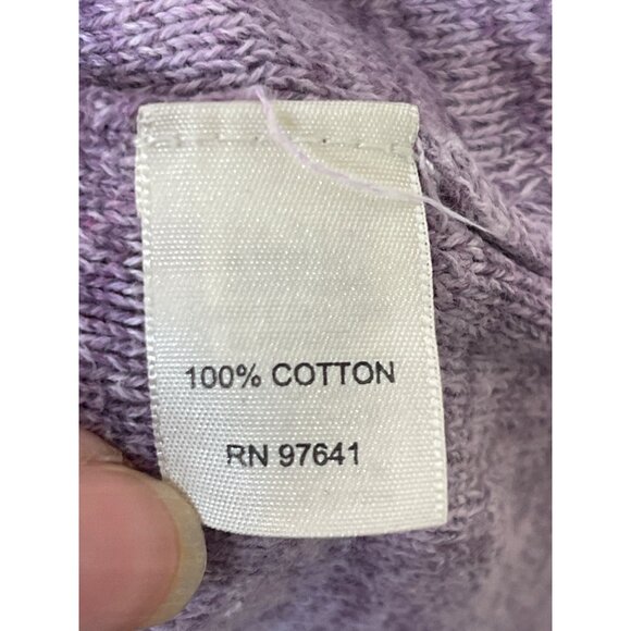 J.Jill Womens Small Lavender Cotton Turtleneck Sweater - Picture 4 of 5
